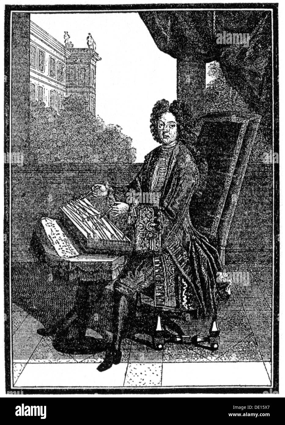 La mode, l'aristocrate du 17ème siècle, jouant cimbalom, gravure sur cuivre, France, seconde moitié du 17e siècle, 17e siècle, graphique, graphiques, baroque, l'aristocratie, l'aristocratie, noble, noble homme, nobles, hommes nobles, vêtements, équipement, vêtements, mode, noble, aristocrate, aristocrates, nobles, pleine longueur, assis, s'asseoir, président, chaises, veste, blousons, culotte, tableau, tableaux, dulcimers, dulcimer, instrument de musique, instrument, instruments de musique, instruments, faire de la musique, jouer de la musique, faire de la musique, jouer de la musique, fait de la musique, joue de la musique, faites m, n'a pas d'auteur de l'artiste pour être effacé Banque D'Images