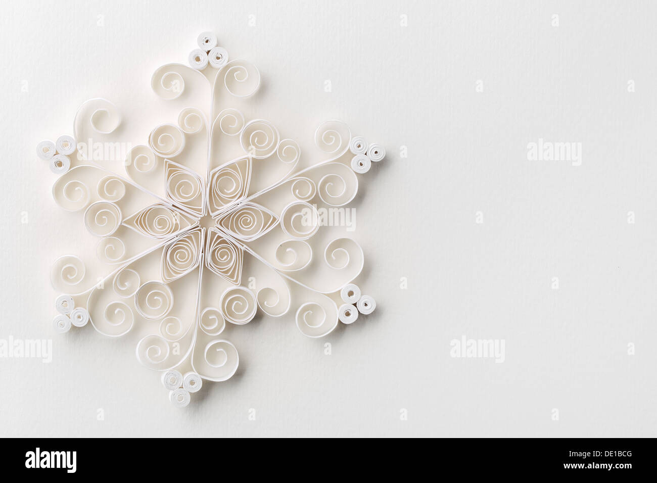 Flocon de neige de noël 3d en papier Banque D'Images