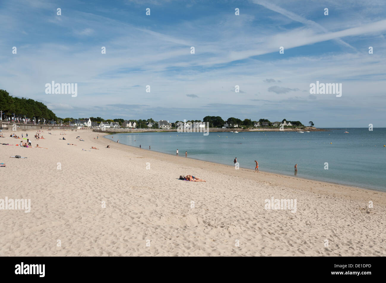 La plage de Benodet Bretagne France Banque D'Images