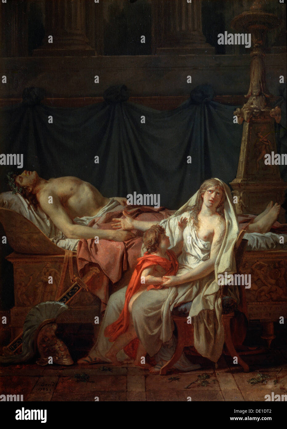 Andromaque Hector 'pleure', 1783. Organisateur : Jacques-Louis David. Banque D'Images