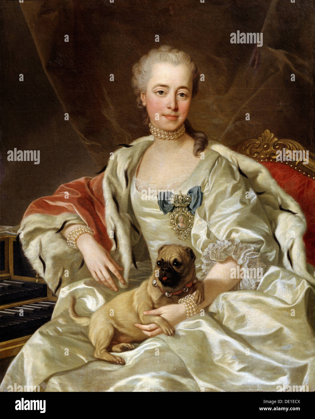 'Portrait de la Comtesse Ekaterina Golitsyna', 1759. Artiste : Louis Michel van Loo Banque D'Images