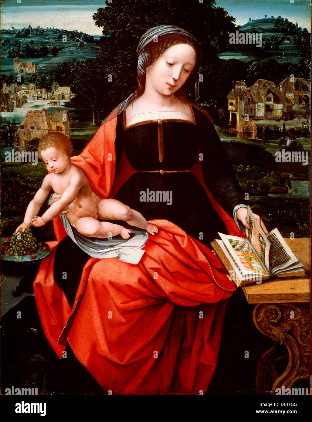 "Vierge à l'enfant', 1530s-1540s. Artiste : Inconnu maître ancien Banque D'Images