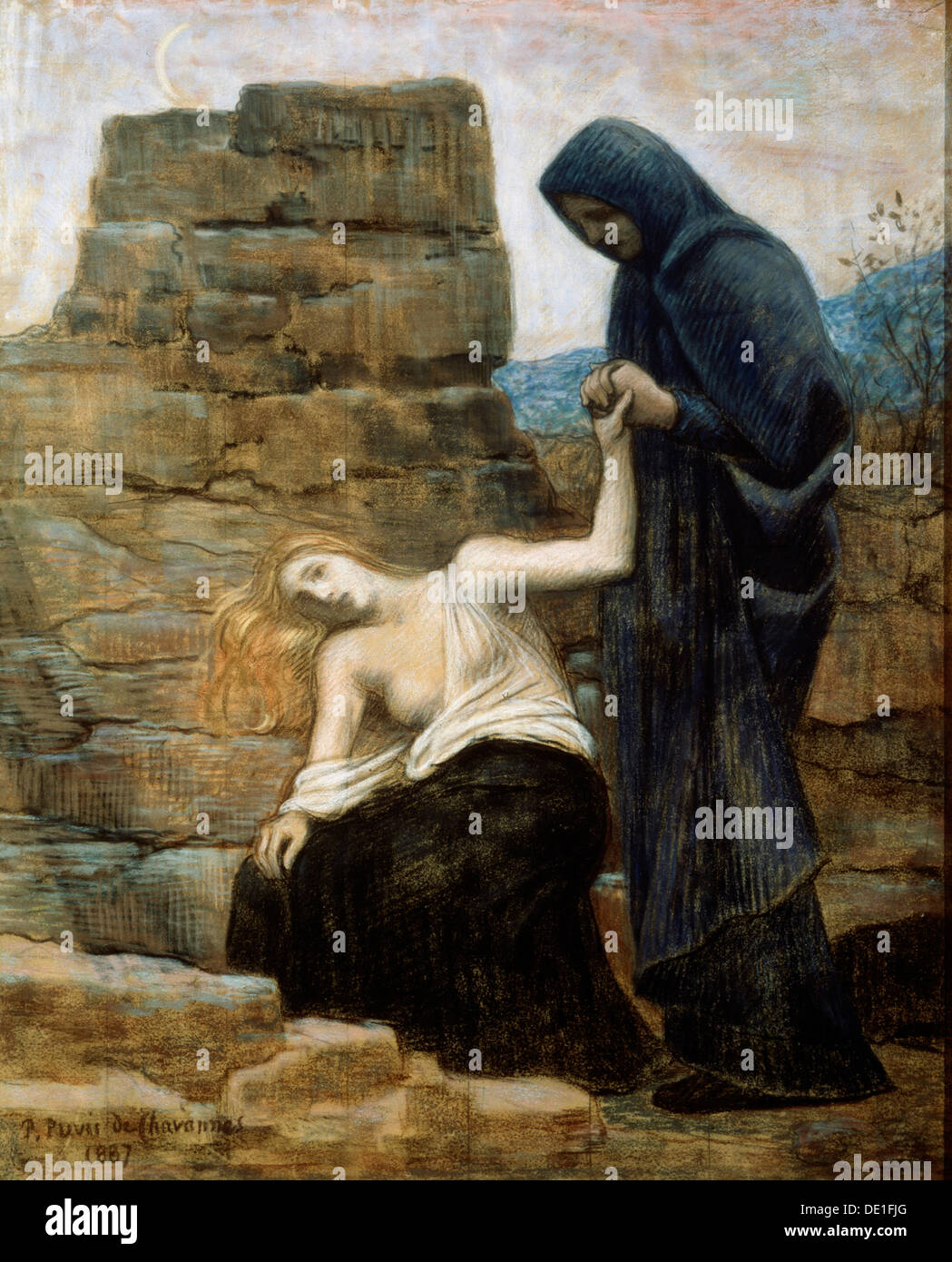 "La compassion", 1887. Artiste : Pierre Puvis de Chavannes Banque D'Images