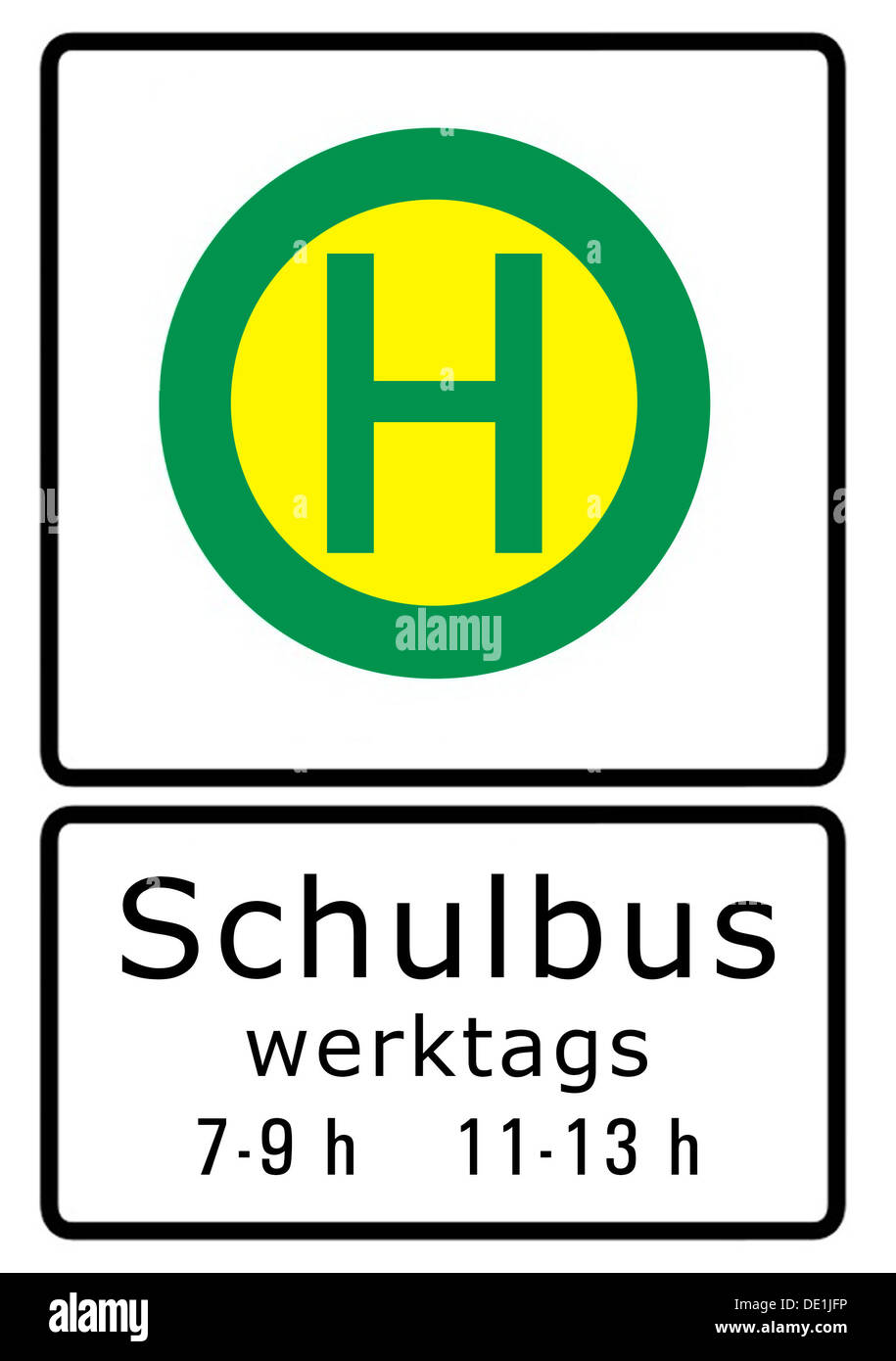 Transport / Transport, voiture, règlement / signes, school bus stop, Additional-Rights Clearance-Info-Not-Available- Banque D'Images