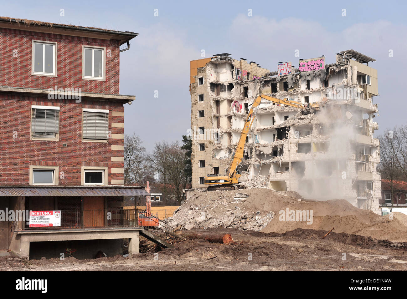 Oldenburg, Allemagne, un gratte-ciel s'arrache Banque D'Images