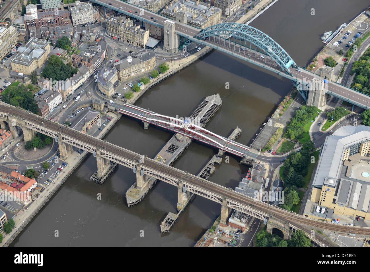 Photographie aérienne du pont Tyne Banque D'Images