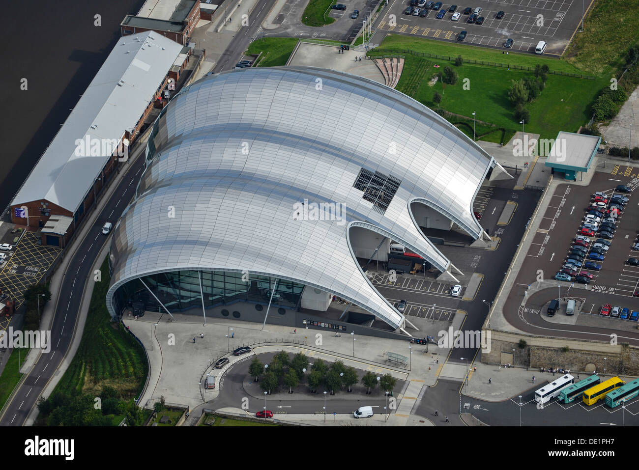 Photographie aérienne du Sage Gateshead Banque D'Images