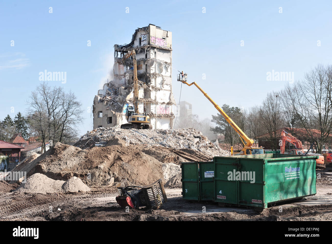 Oldenburg, Allemagne, un gratte-ciel s'arrache Banque D'Images