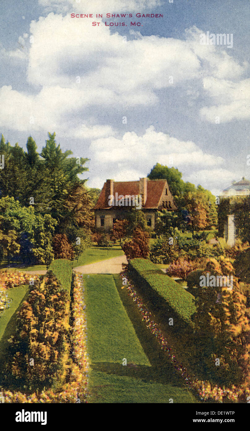 Scène dans le jardin de Shaw, St Louis, Missouri, USA, 1910. Artiste : Inconnu Banque D'Images