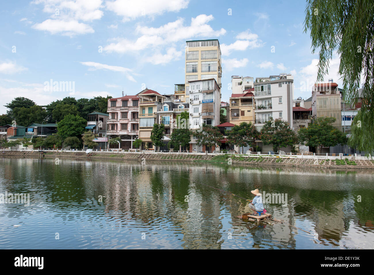 Paysage du lac de l'Ouest(Hồ Tây), Hanoi, Vietnam Banque D'Images