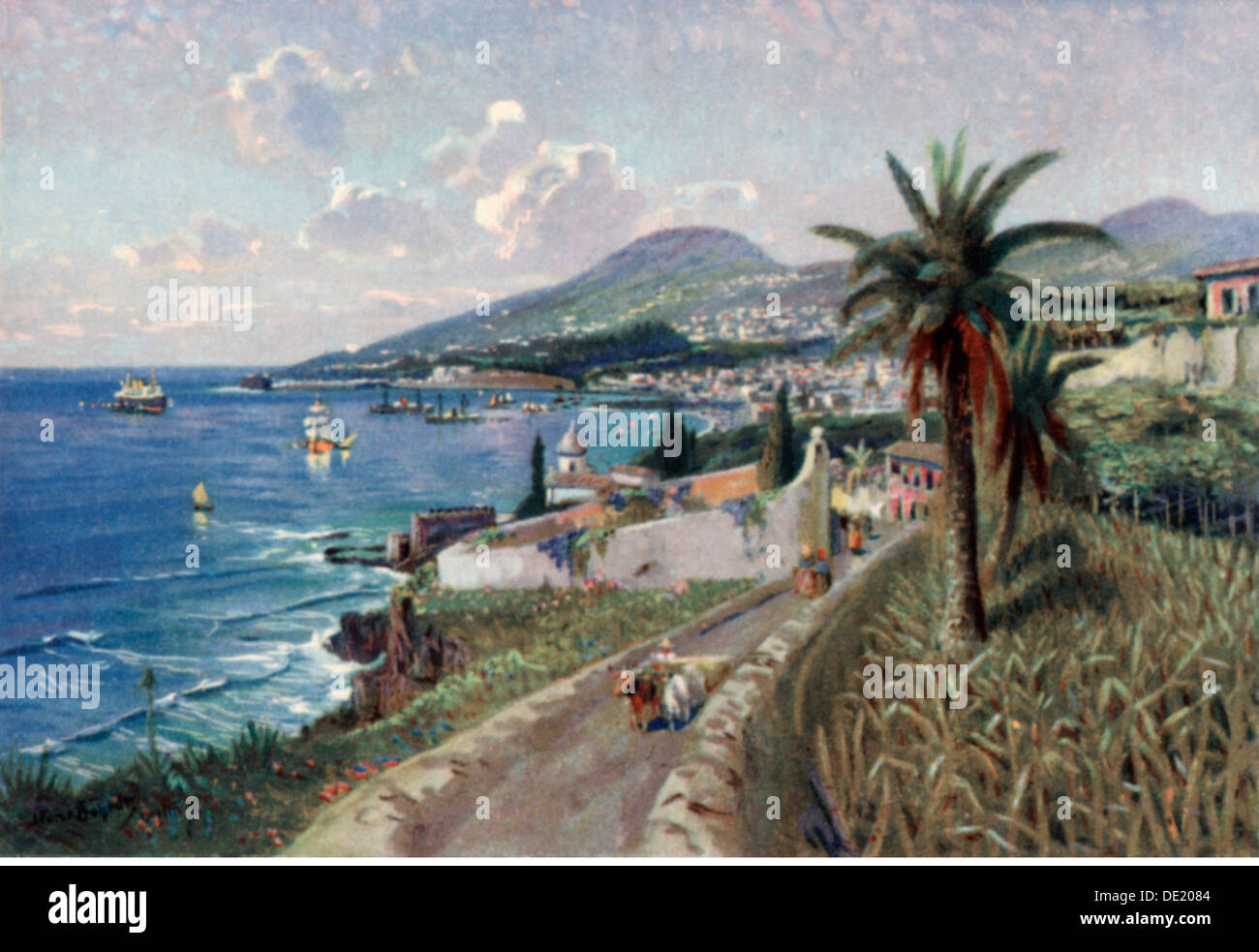 Géographie / Voyage, Portugal, Ile de Madère, Funchal, vue, carte postale d'art, années 1920, droits additionnels-Clearences-non disponible Banque D'Images
