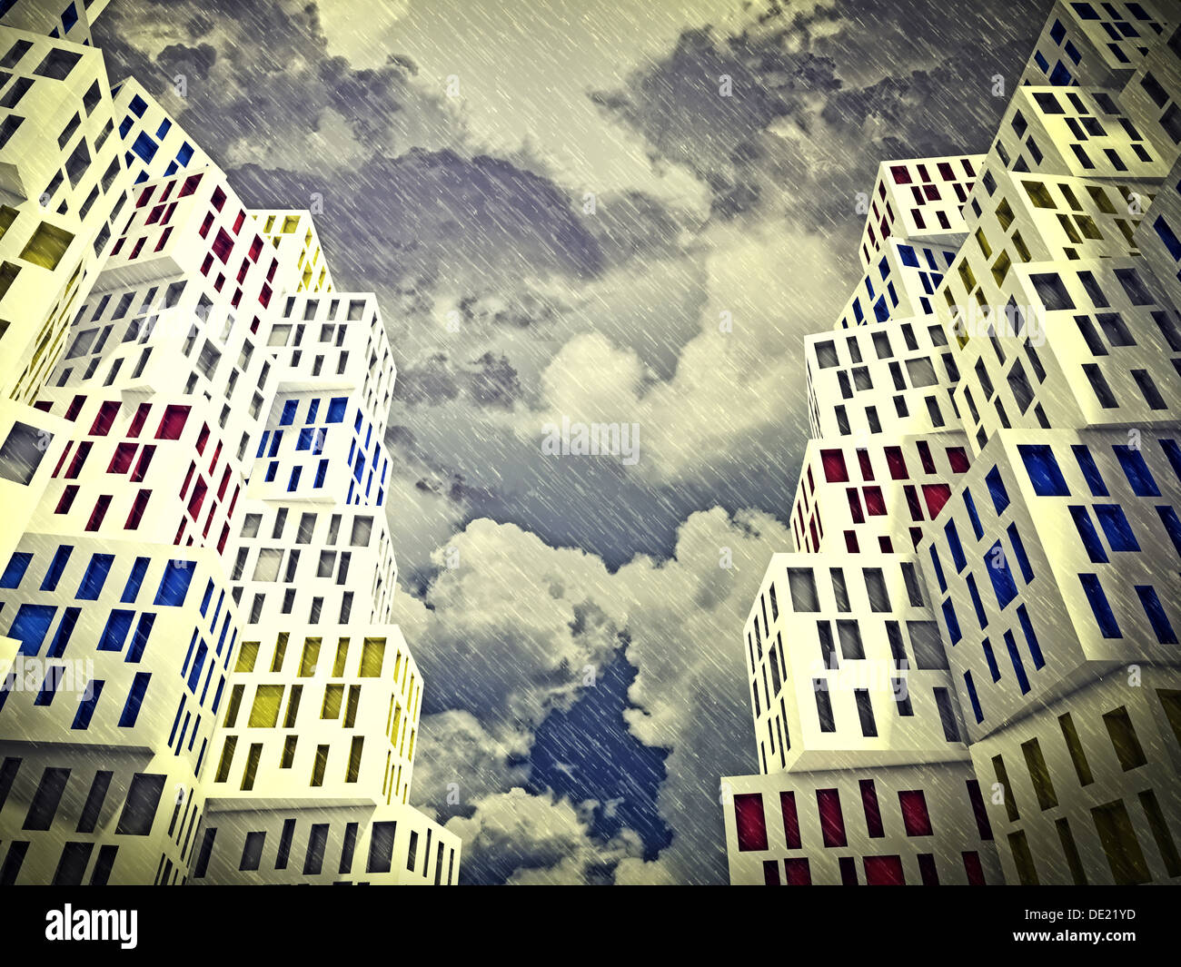 3d abstrait et jour de pluie Banque D'Images