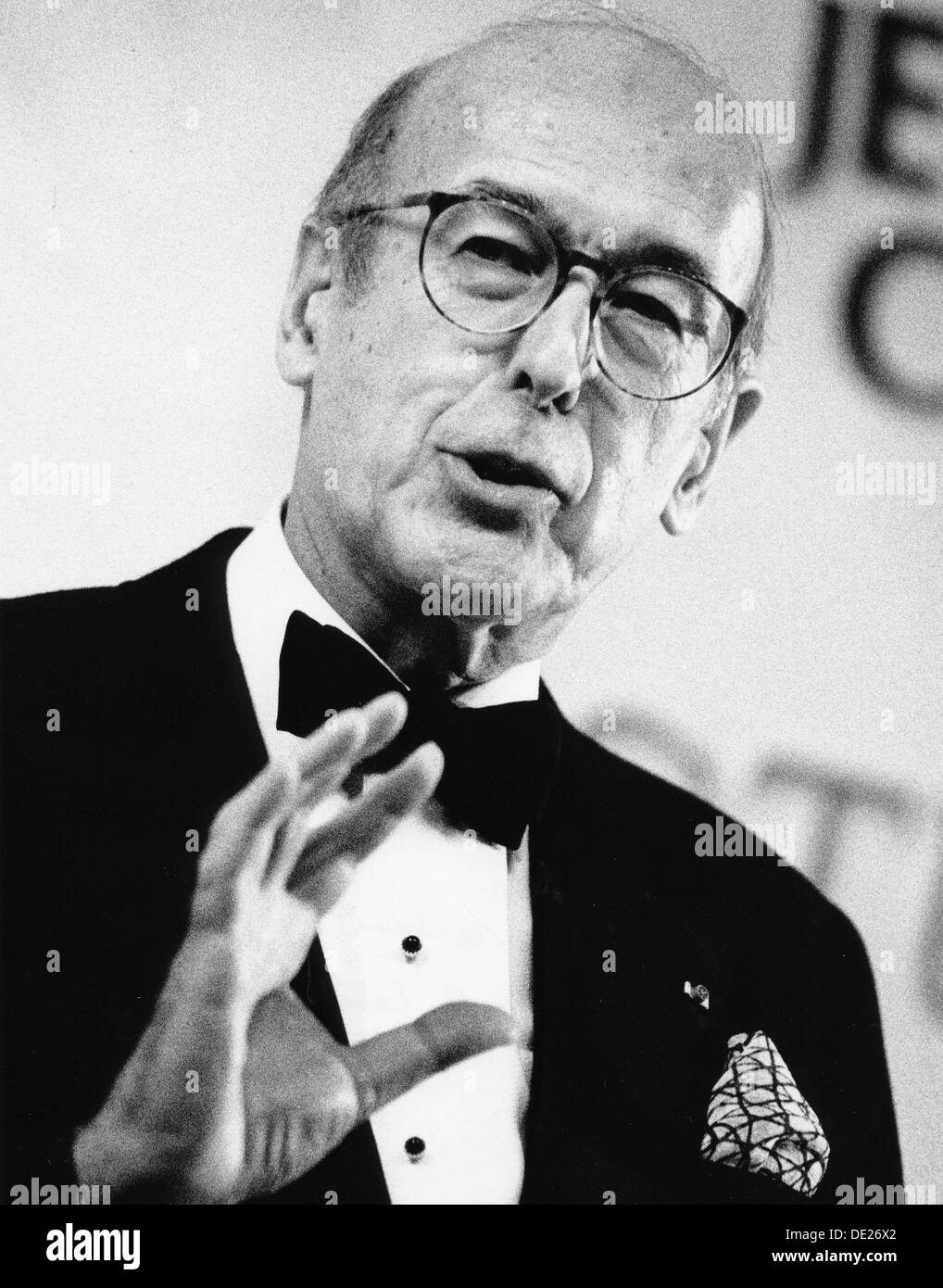 Valery Giscard d'Estaing, homme politique français de centre-droit. Artiste : Inconnu Banque D'Images