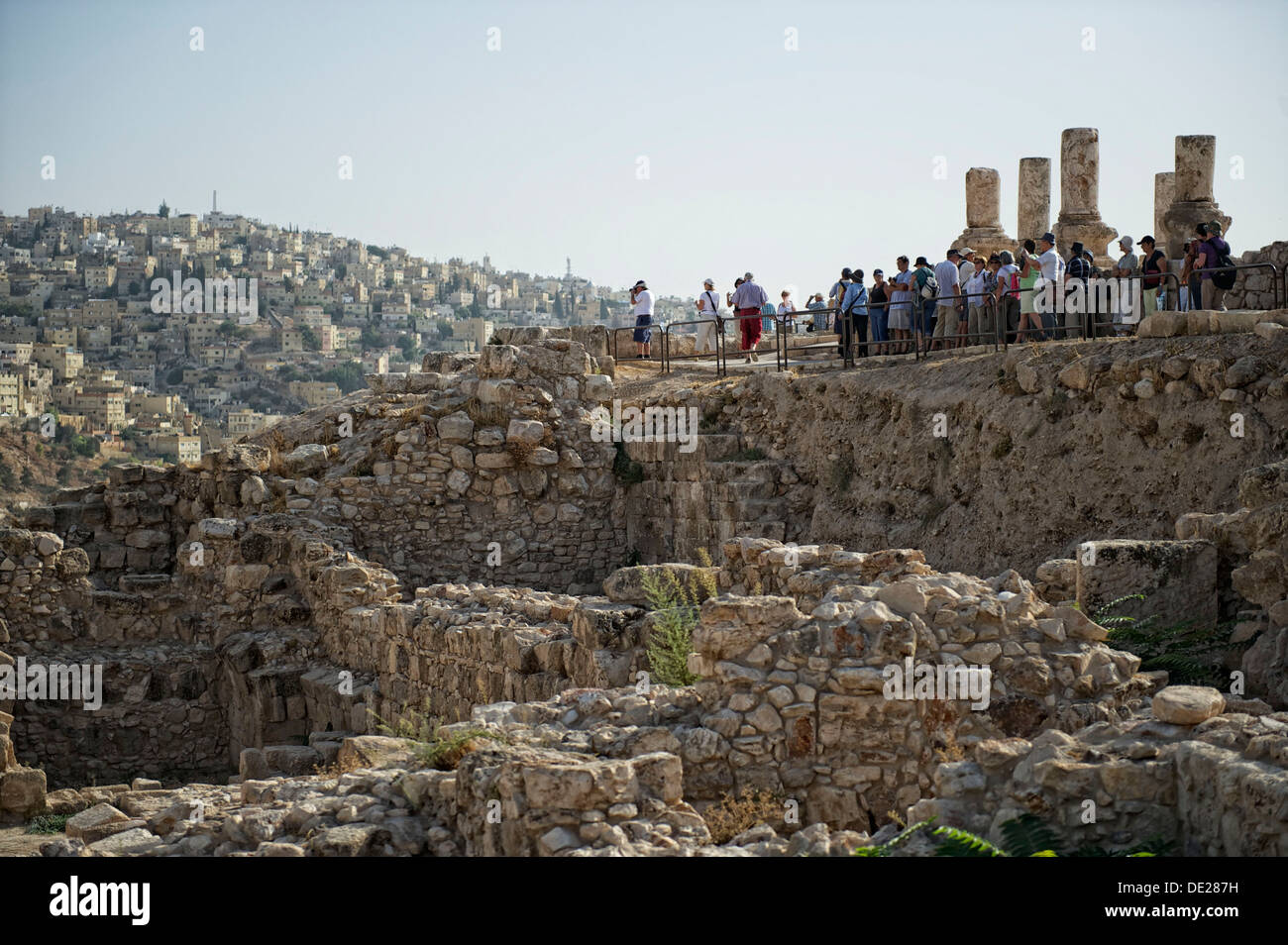 Temple d'Hercule sur la colline de la Citadelle d'Amman, la capitale du Royaume hachémite de Jordanie, Moyen-Orient, Asie Banque D'Images