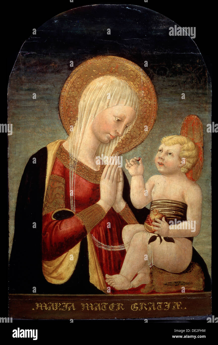 'Madonna et l'enfant à la Grenade', 15ème siècle. Artiste : Neri di Bicci Banque D'Images