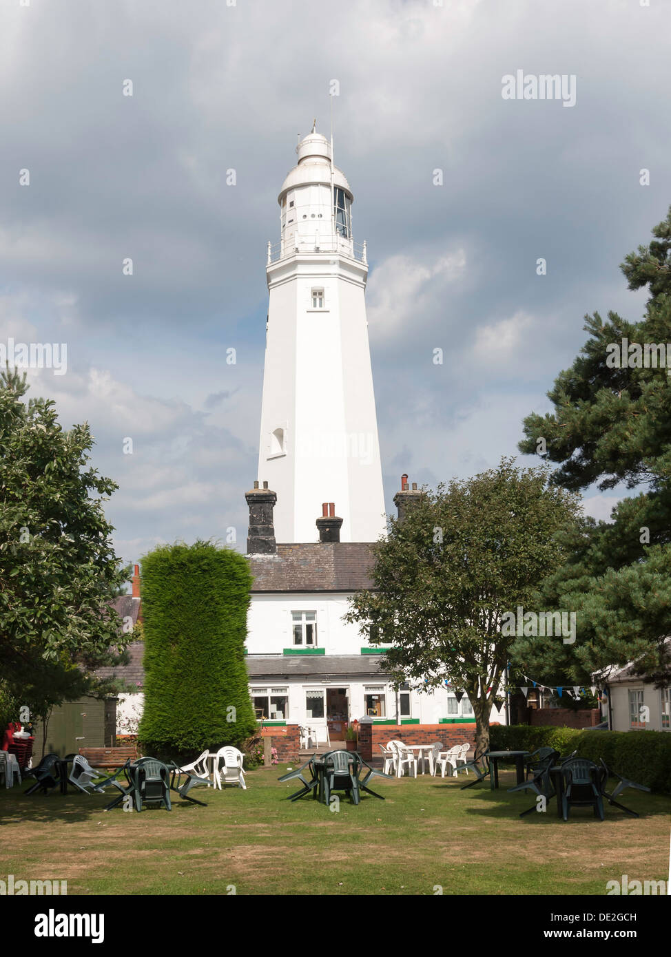 Le phare, maintenant un musée, dans l'East Yorkshire Withernsea est exceptionnellement situé dans le centre-ville et dispose d''un café et le jardin Banque D'Images