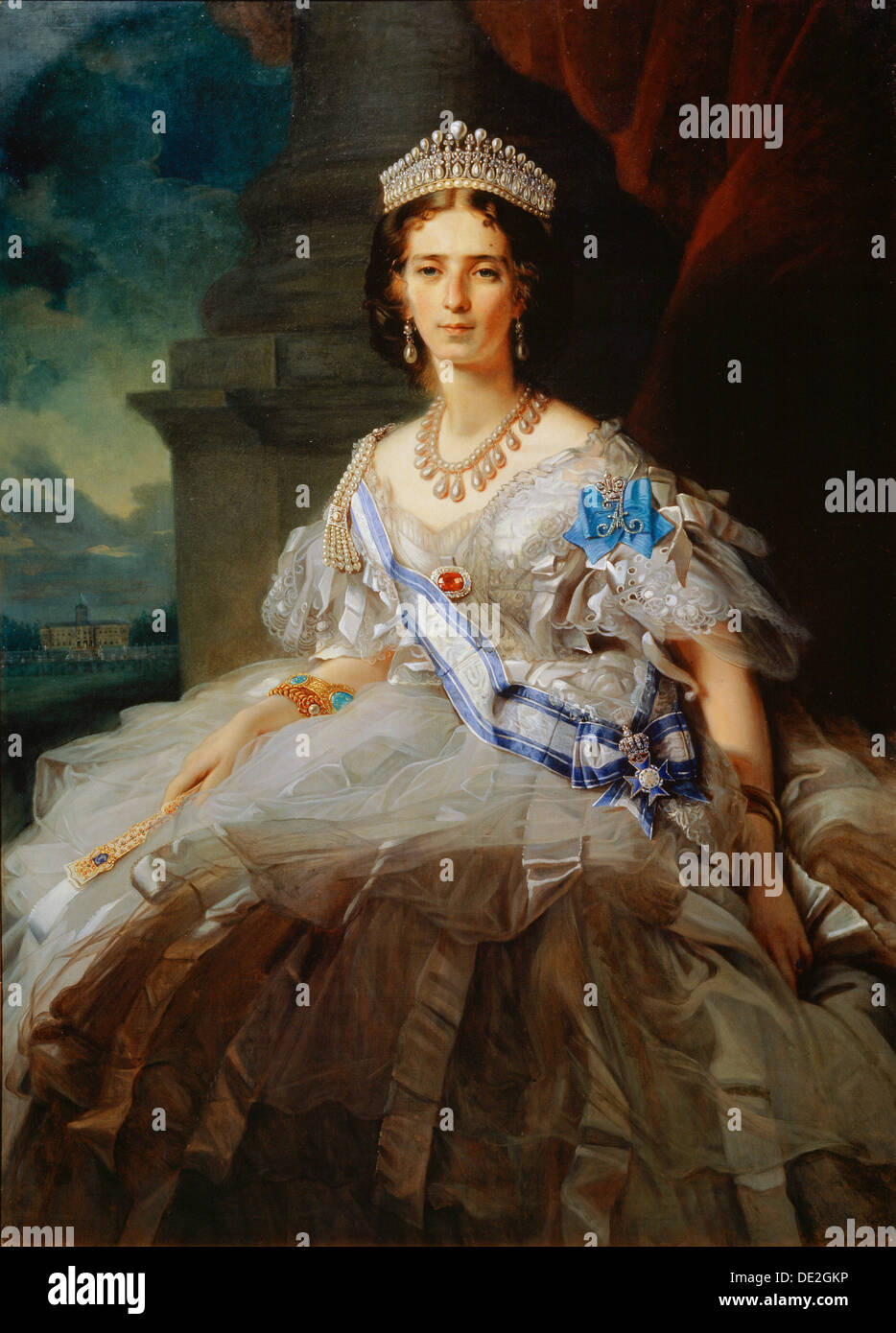 'Portrait de la princesse Tatiana Yusupova', 1858. Artiste : Franz Xaver Winterhalter Banque D'Images