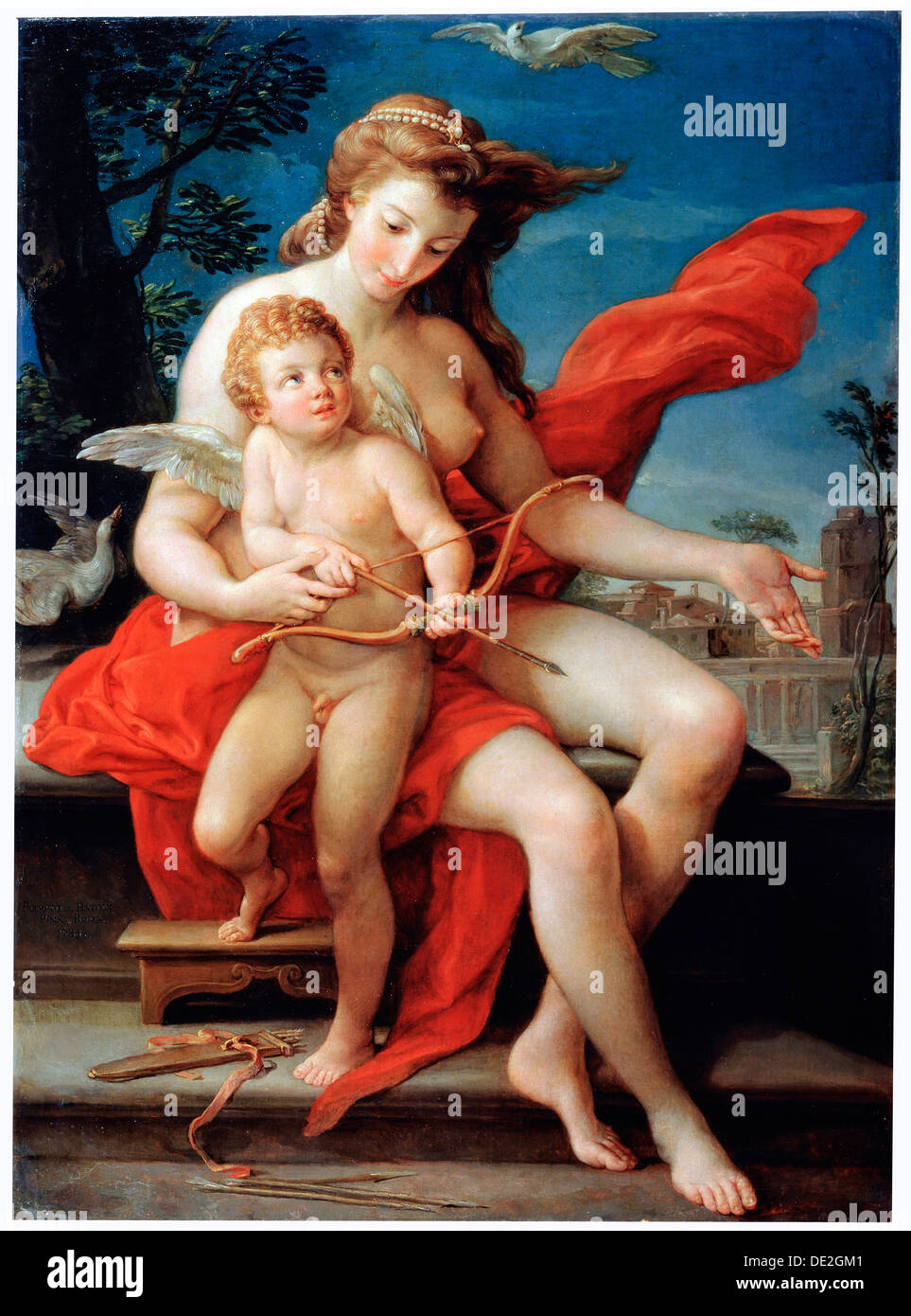 'Vénus et Cupidon', 1785. Artiste : Pompeo Batoni Banque D'Images