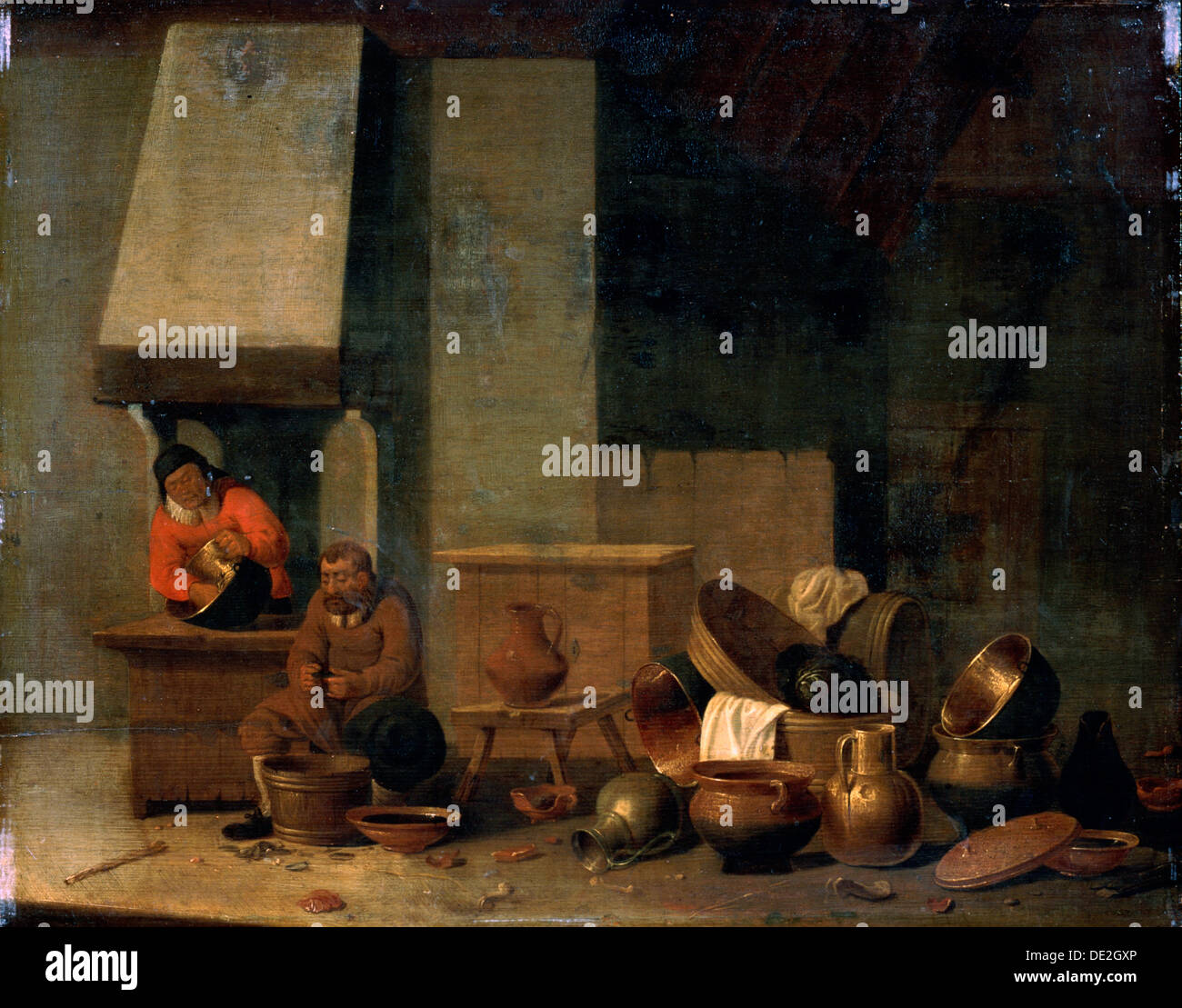 'La cuisine', 17ème siècle. Artiste : Anon Banque D'Images