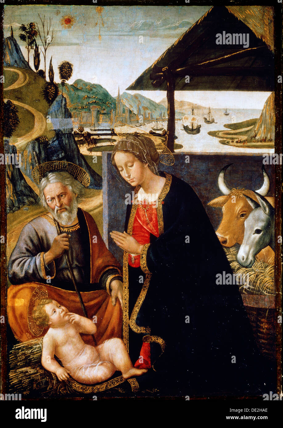 'La Nativité du Christ", fin du xve ou début du xvie siècle. Artiste : Bastiano Mainardi Banque D'Images