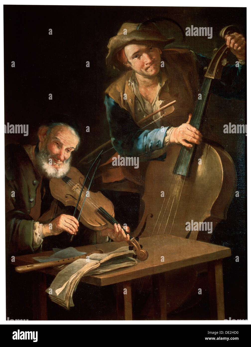 'Les Musiciens', fin du 17e ou 18e siècle. Giacomo Francesco Cipper Artiste : Banque D'Images