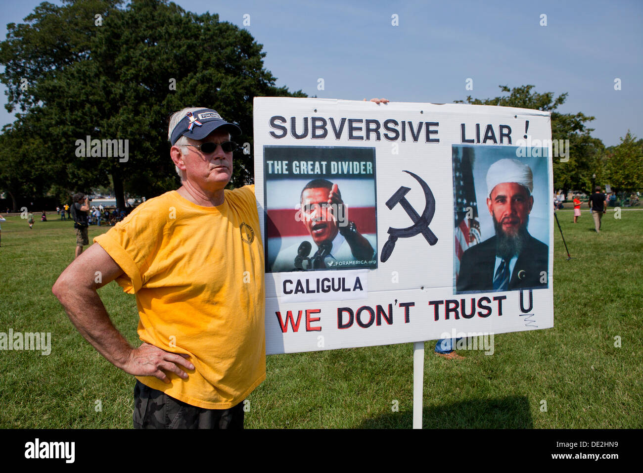 Plateau des militants du parti se rassembleront sur la colline du Capitole pour protester contre l'ObamaCare - Washington, DC USA Banque D'Images