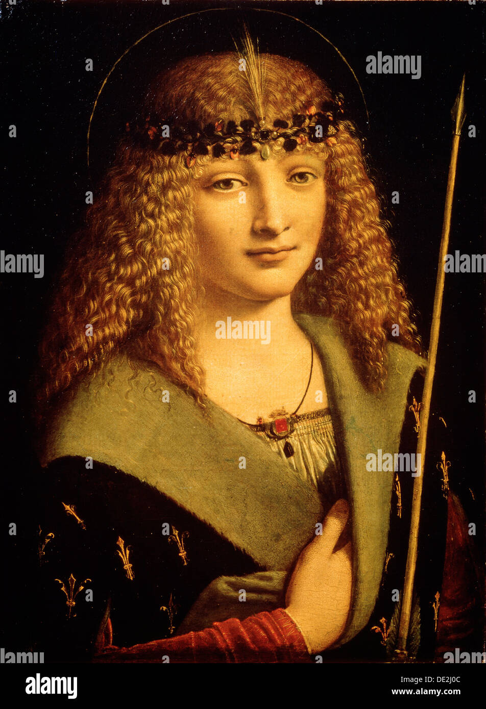 'Portrait d'une jeunesse comme Saint Sébastien', c1500. Artiste : Giovanni Antonio Canal Banque D'Images