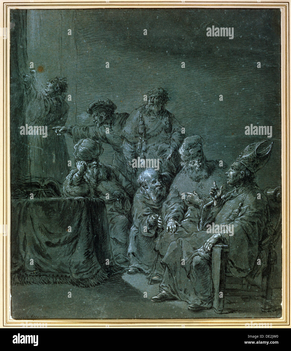 'Un sujet biblique', 17ème siècle. Artiste : Leonard Bramer Banque D'Images