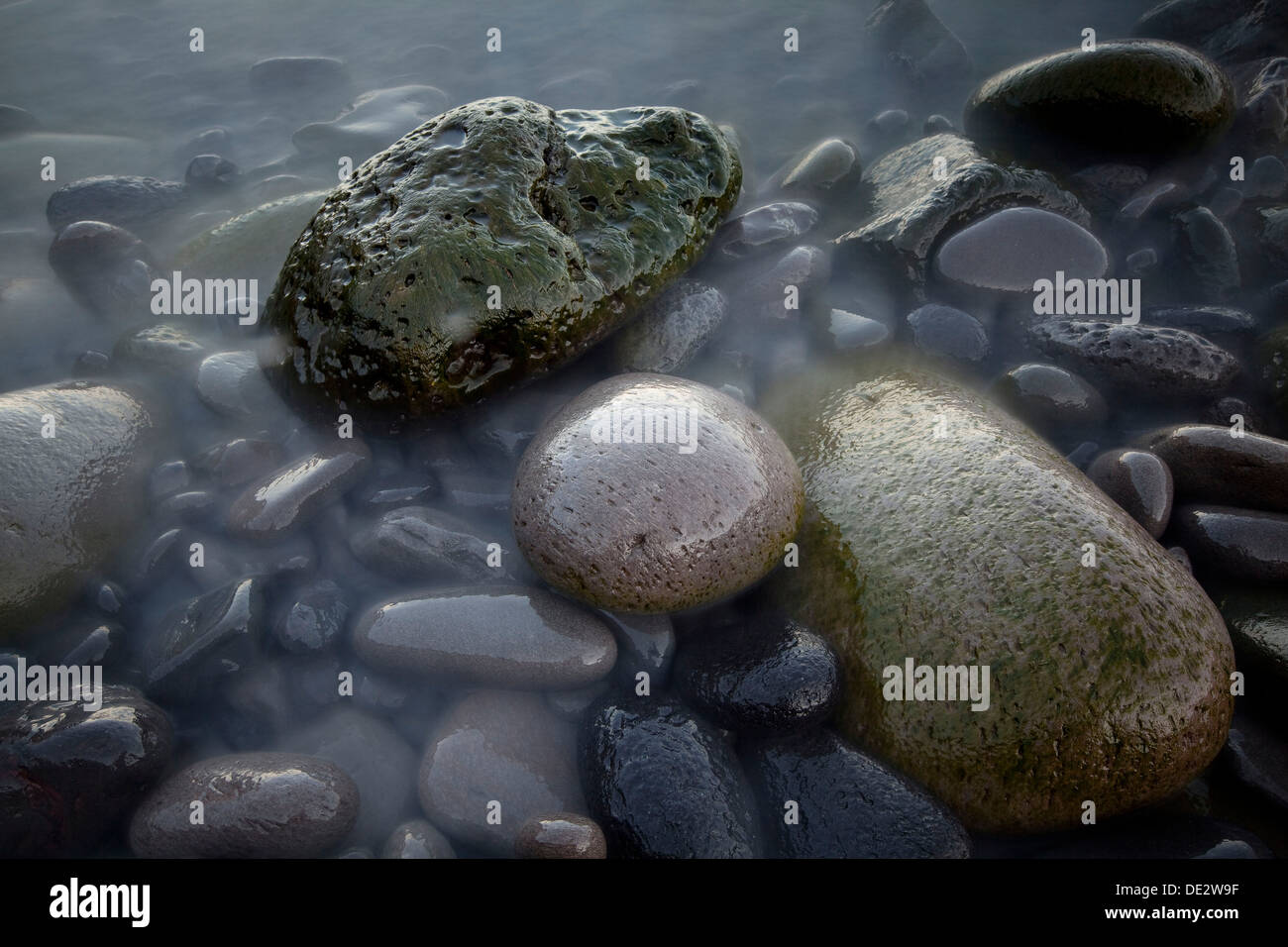 Des pierres à la côte de Djúpalónssandur Snaefellsness, Parc National, Islande, Europe Banque D'Images
