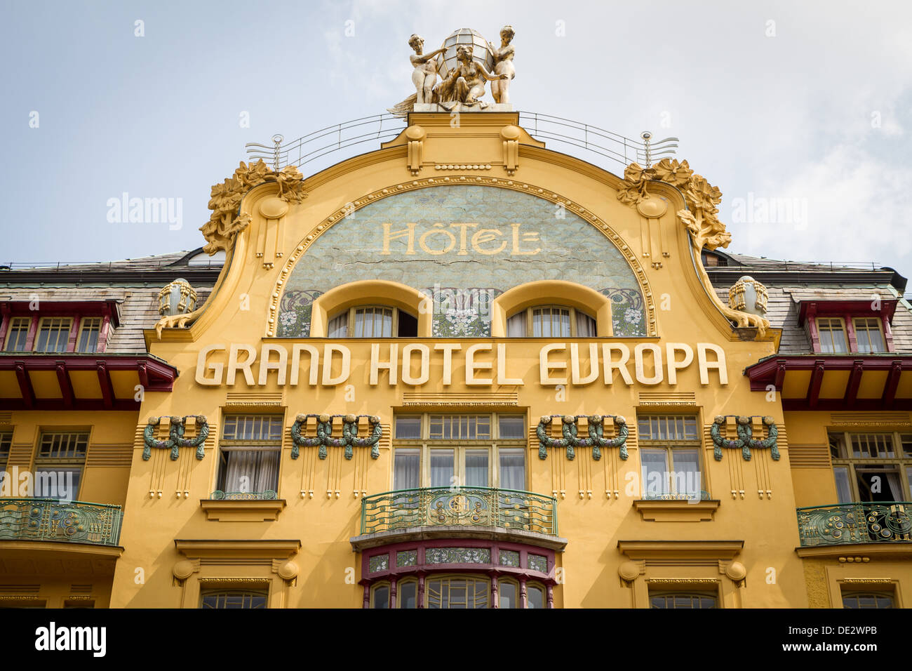 Grand Hotel Europa building à Prague Banque D'Images