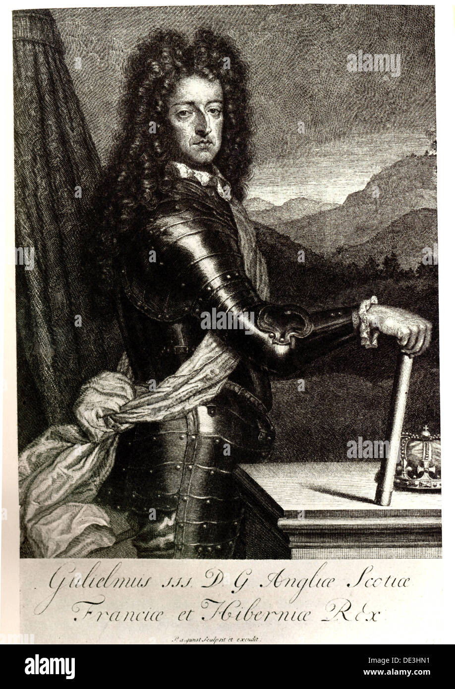 Guillaume III d'Angleterre et d'Orange (1650-1702). Artiste : Anonyme Banque D'Images