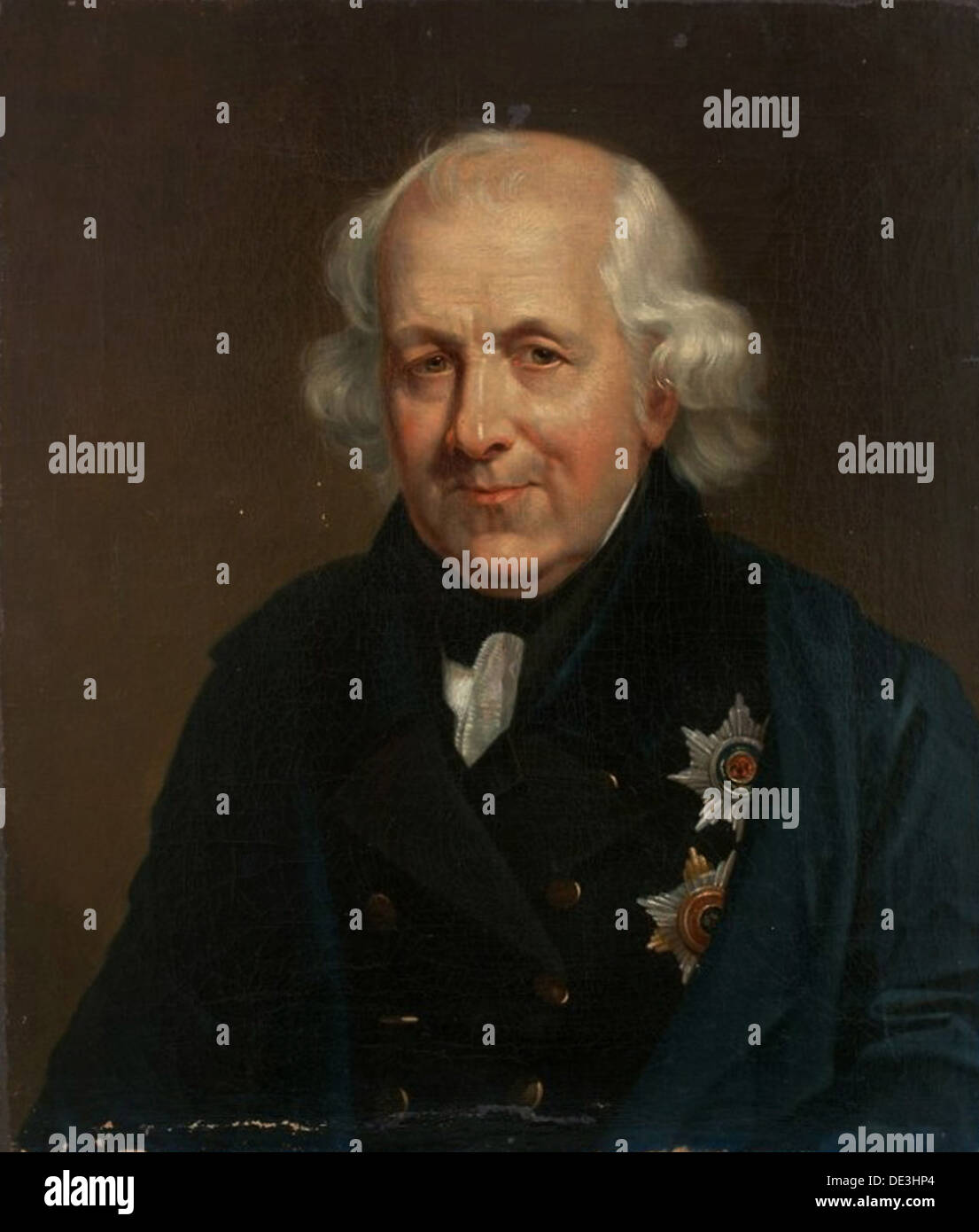 Portrait du Comte Nikolaï Semionovitch Mordvinov (1754-1845), 1826-1829. Artiste : Anonyme Banque D'Images