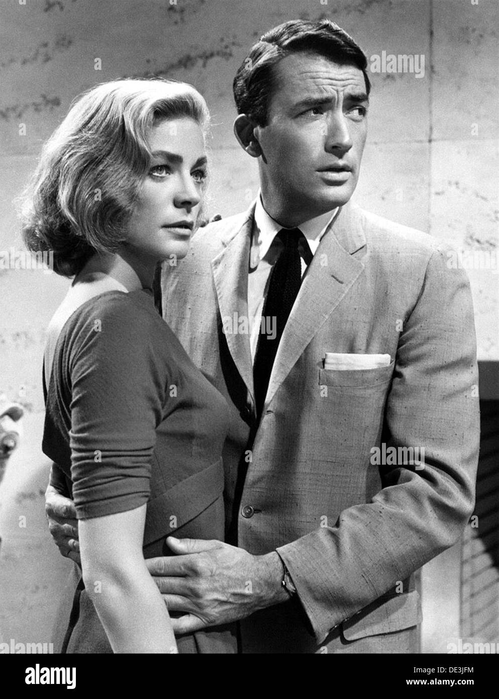 La conception de Femme 1957 MGM film avec Lauren Bacall et Gregory Peck Banque D'Images