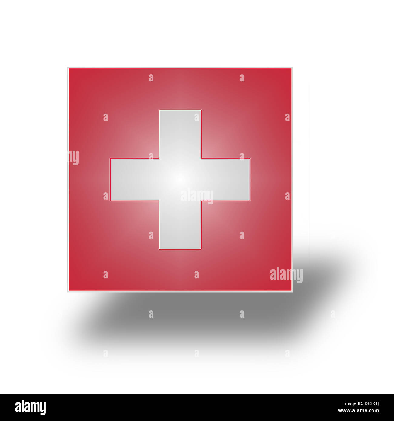 Drapeau de la Suisse (stylisé I). Banque D'Images