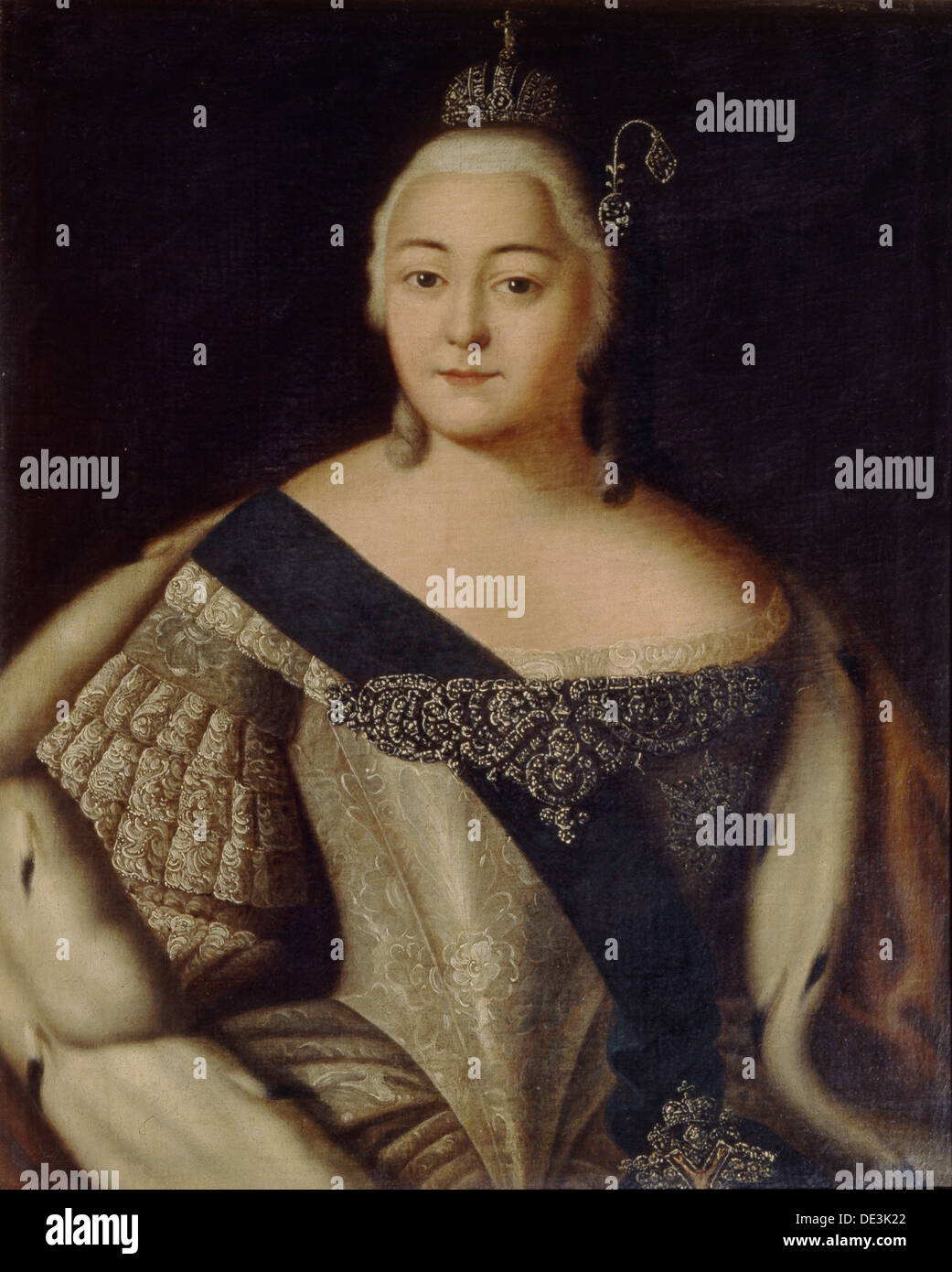 Portrait de l'Impératrice Elisabeth (1709-1762), seconde moitié du 18e cen.. Artiste : Anonyme Banque D'Images