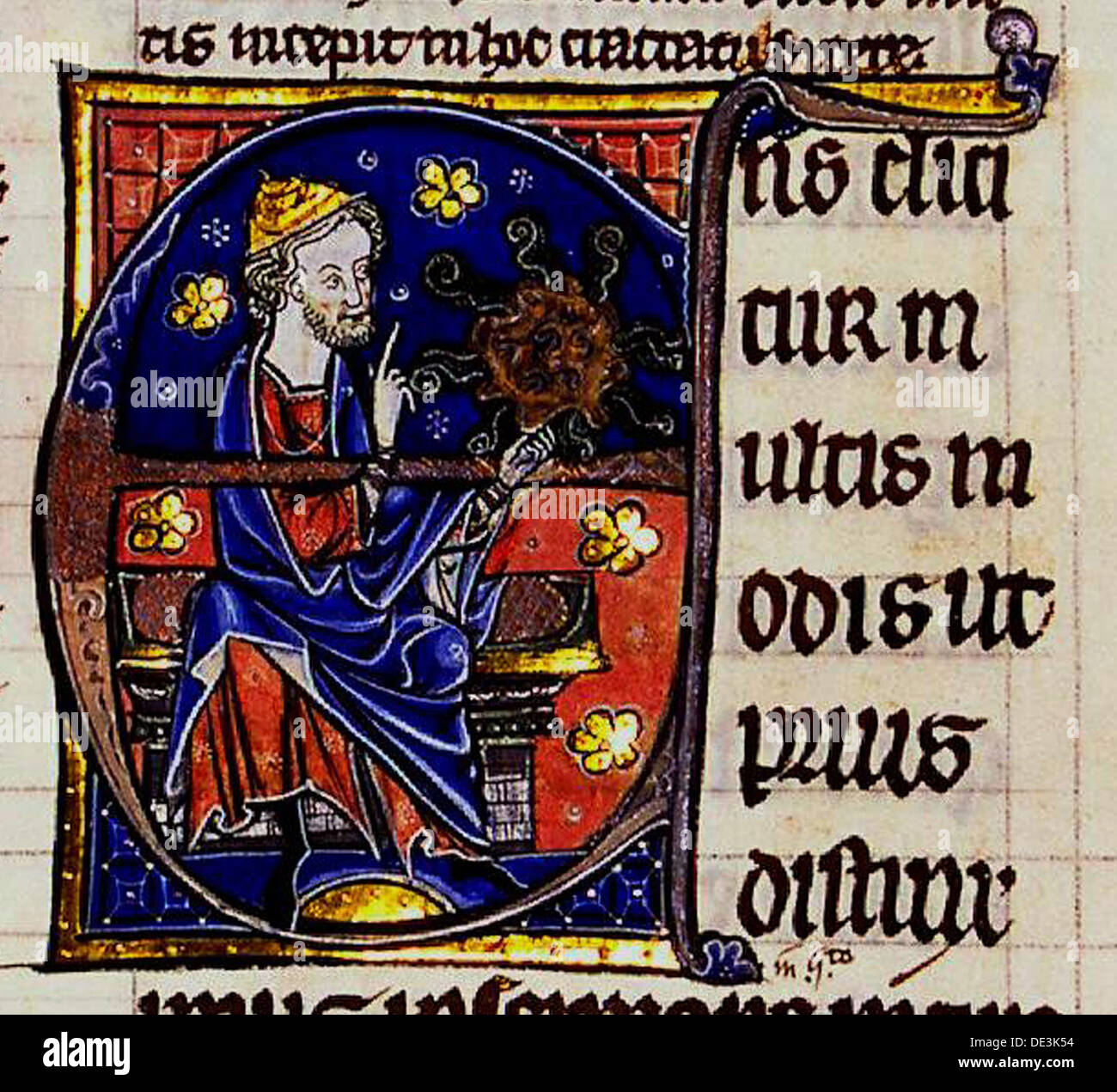 Aristote. À partir de : Commentarium magnum Averrois in Aristotelis De Anima libros, 13e siècle. Artiste : Anonyme Banque D'Images