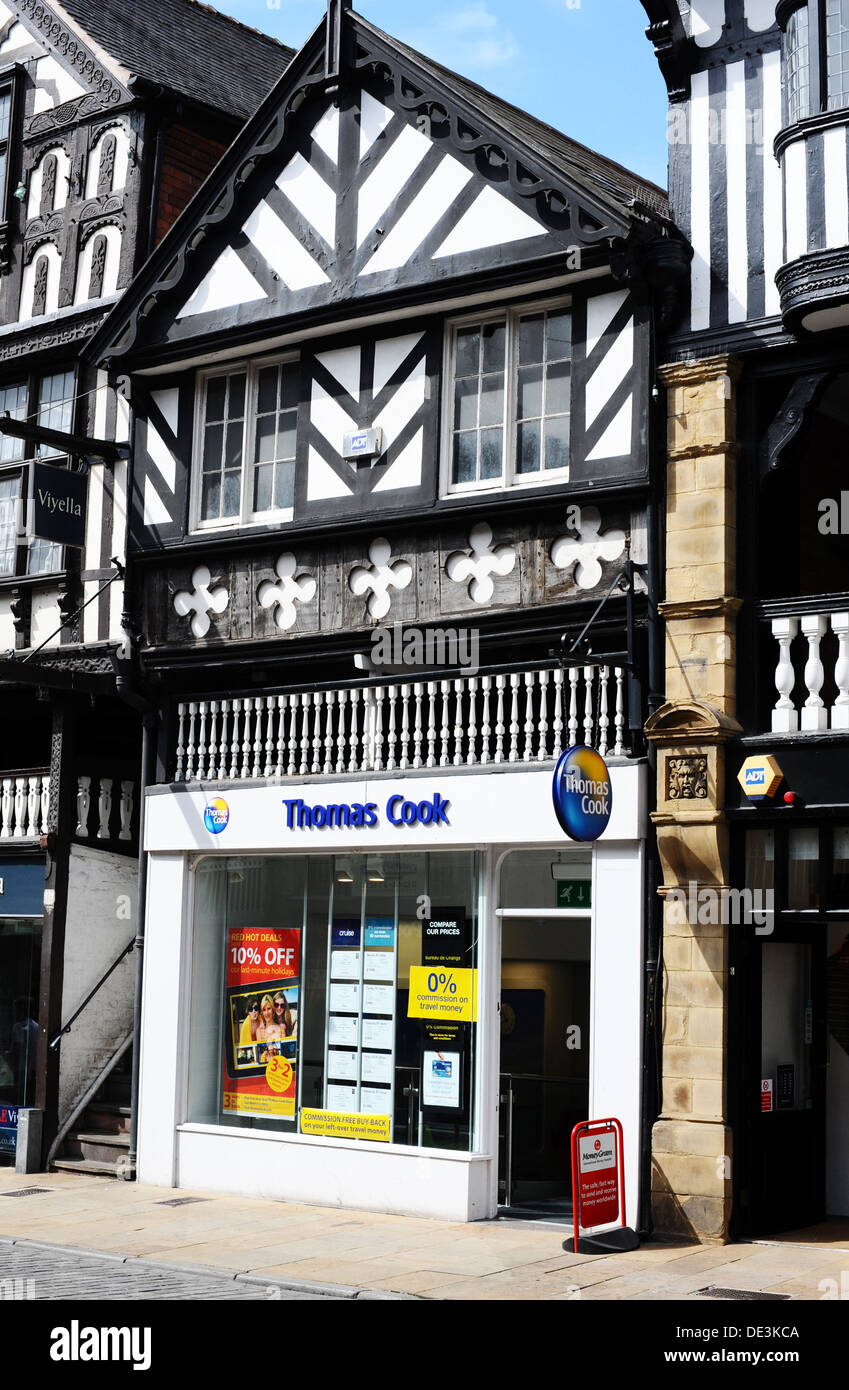 Des agents de voyages Thomas Cook à Chester. Banque D'Images