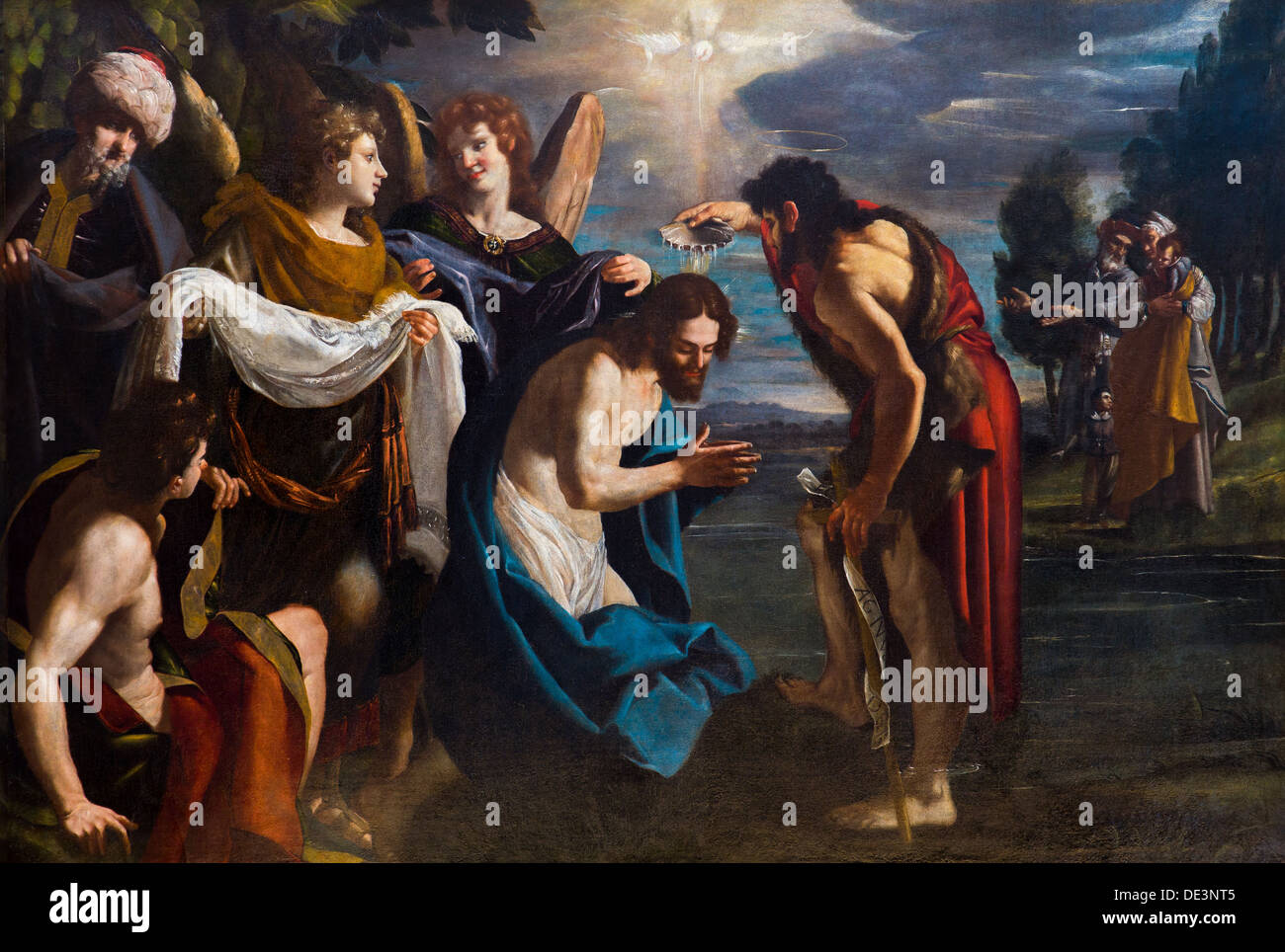 17e siècle - Le Baptême du Christ, autour de 1630 - Philippe Sauvan-Magnet / Savonanzi Emilio Musée actif huile sur toile Banque D'Images