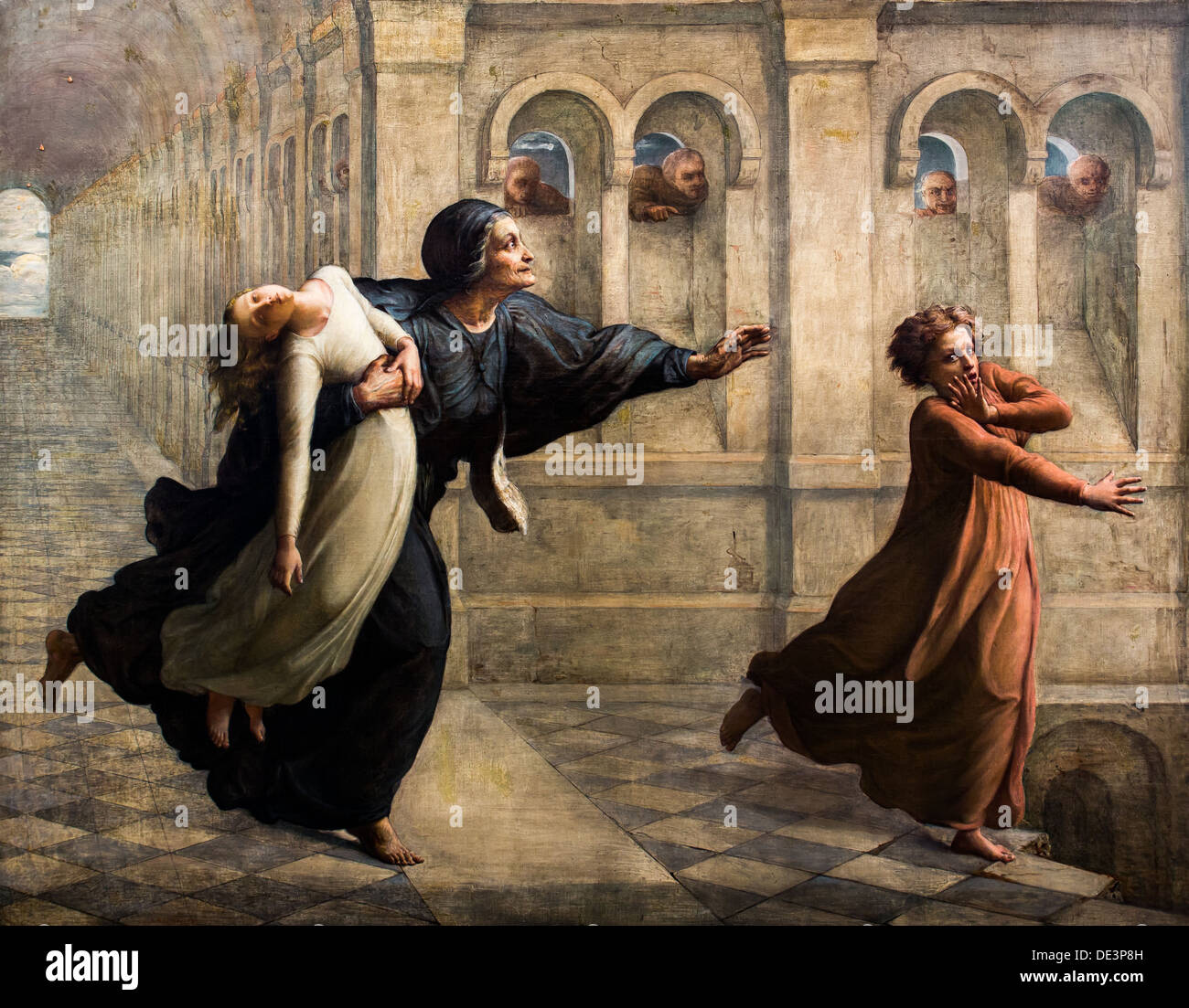 Le poème de l'âme, cauchemar, autour de 1850 - Louis Janmot Philippe Sauvan-Magnet / Active Museum huile sur toile Banque D'Images Le poème de l'âme, cauchemar, autour de 1850 - Louis Janmot Philippe Sauvan-Magnet / Active Museum huile sur toile Banque D'Images