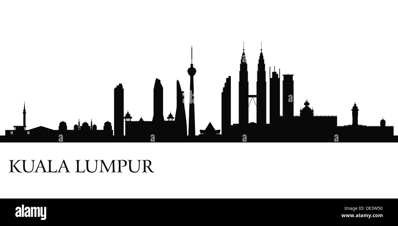 Kuala Lumpur City skyline silhouette background Banque D'Images