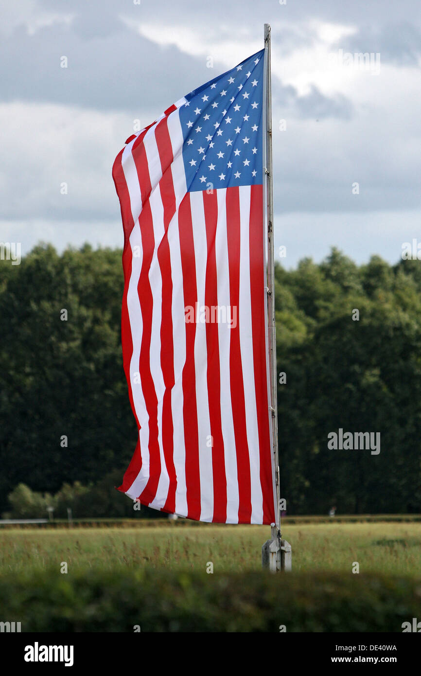 Hoppe jardin, l'Allemagne, le drapeau national de la United States Banque D'Images