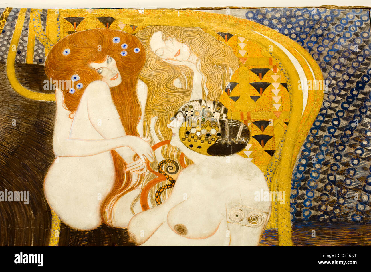 Wien, Österreich, Sécession, 4, Gustav Klimt Beethovenfries Beethovenfries Banque D'Images