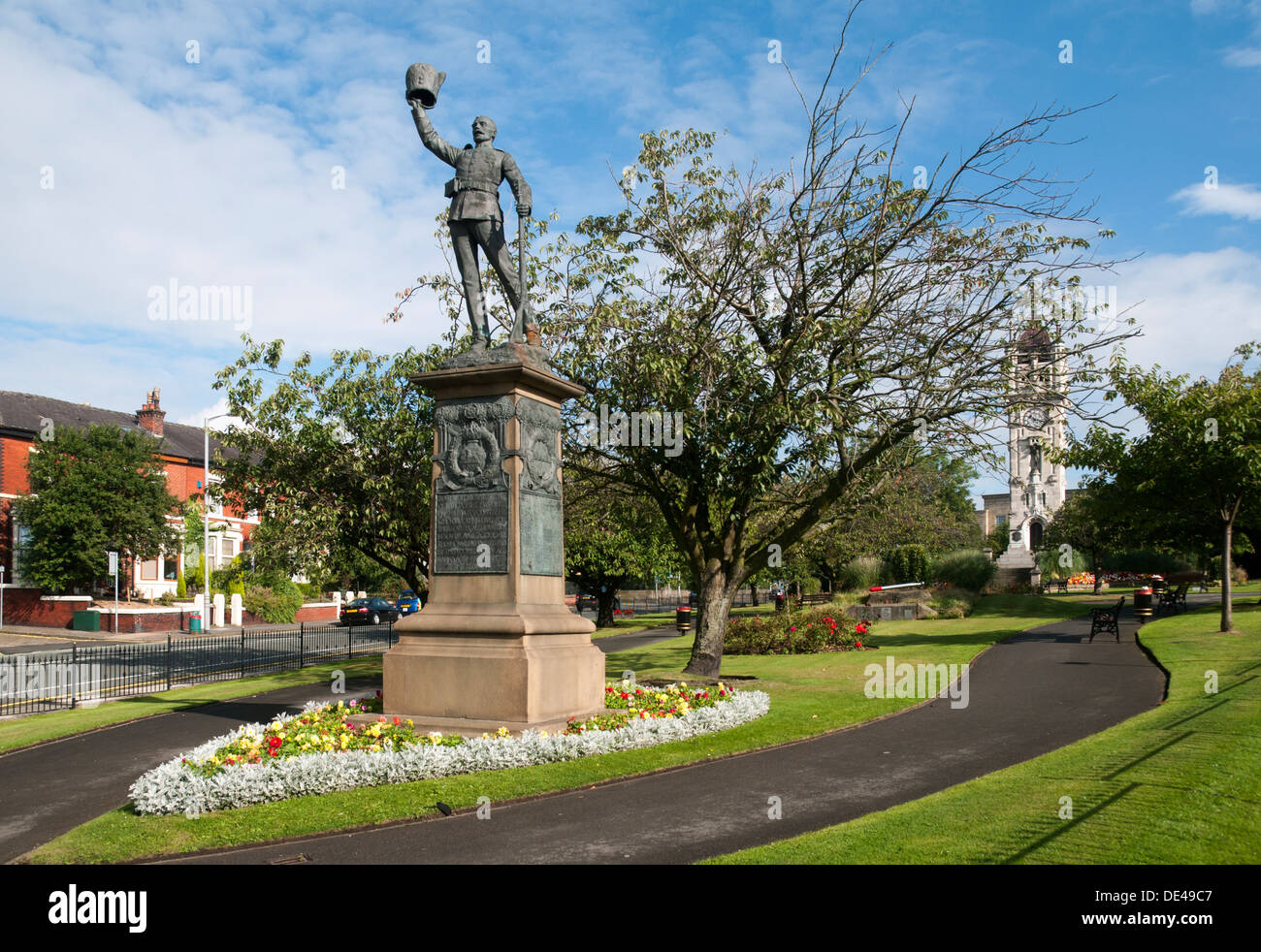 Le Lancashire Fusiliers War Memorial, Tour des jardins, Bury, Greater Manchester, Angleterre, Royaume-Uni. Banque D'Images