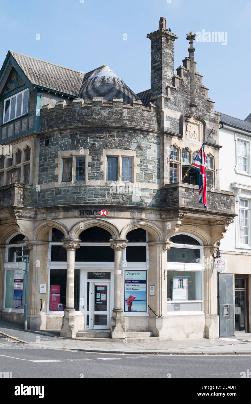 La banque HSBC Tavistock, Devon, England, UK Banque D'Images