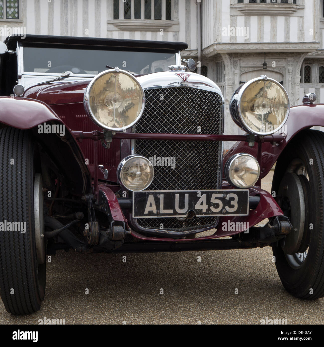 Une vue de face une Alvis Speed 20 Tourer, un British Touring Car entre 1932 et 1936. Banque D'Images