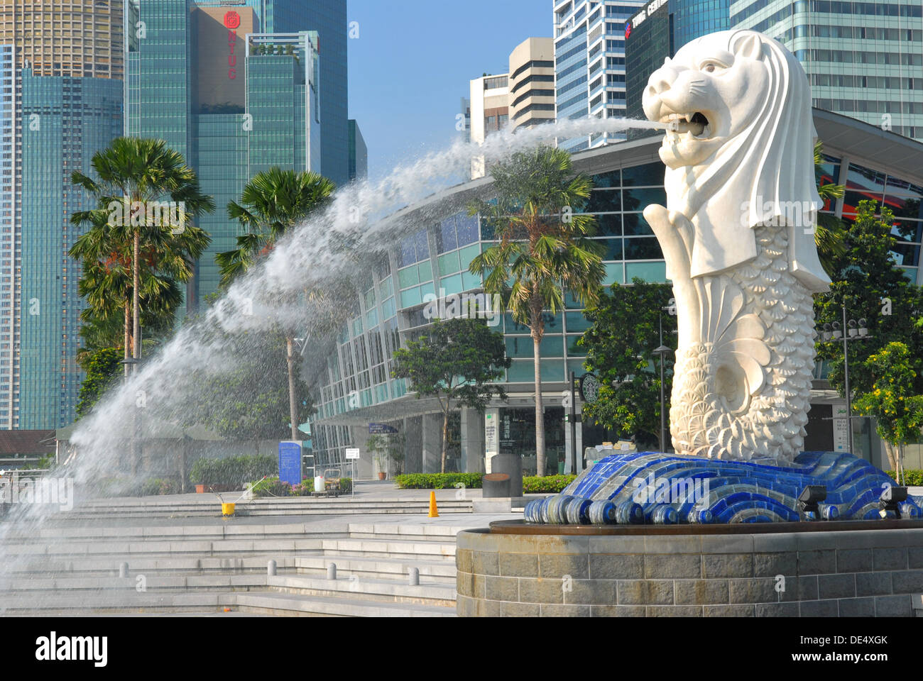 Des sites célèbres de Singapour - Le Merlion Banque D'Images