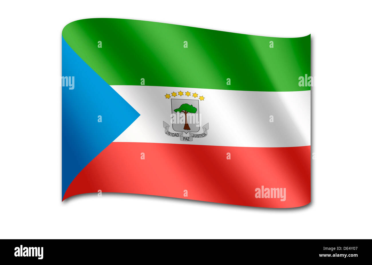 Drapeau de la Guinée équatoriale Banque D'Images