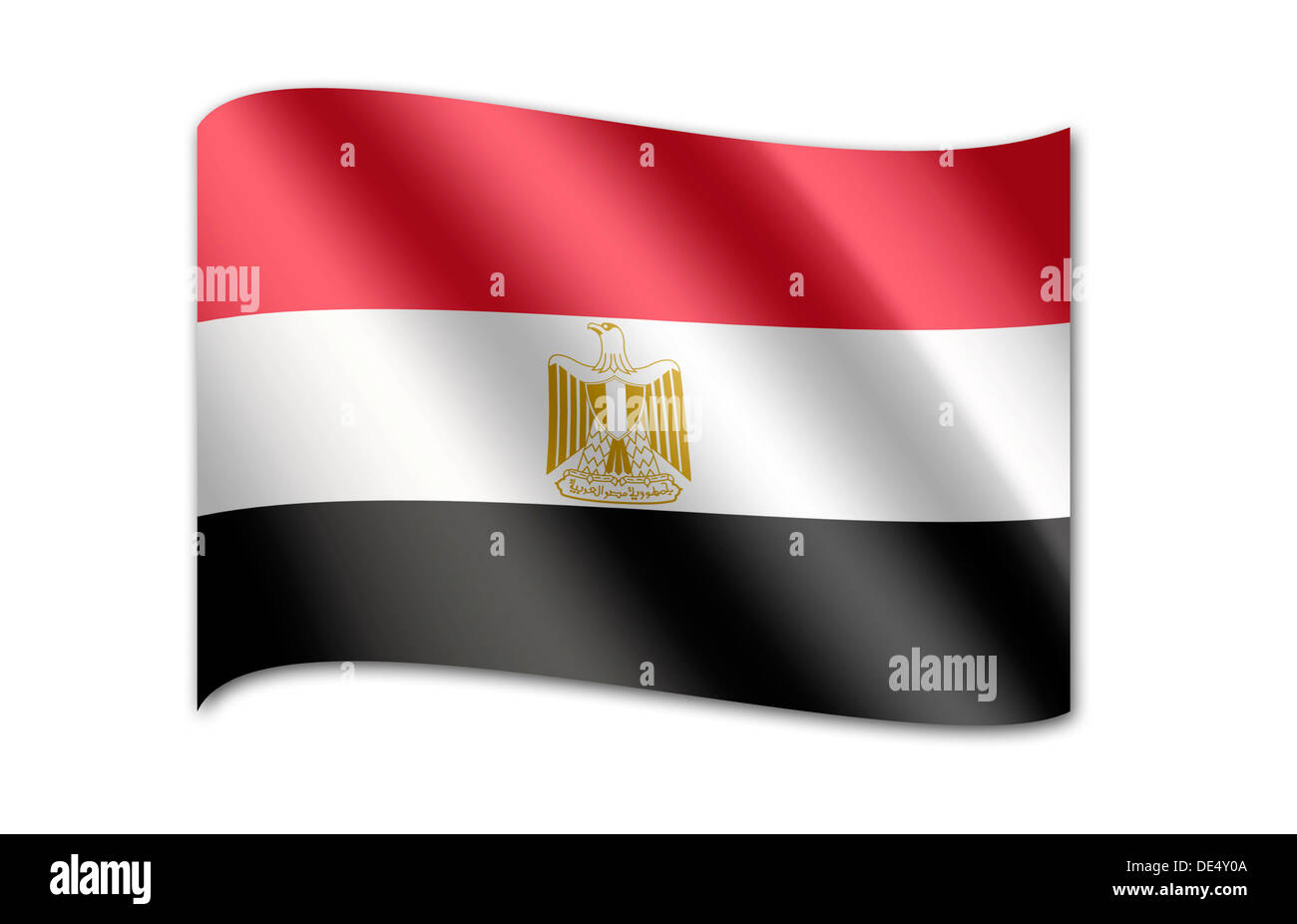 Drapeau de l’Égypte Banque D'Images
