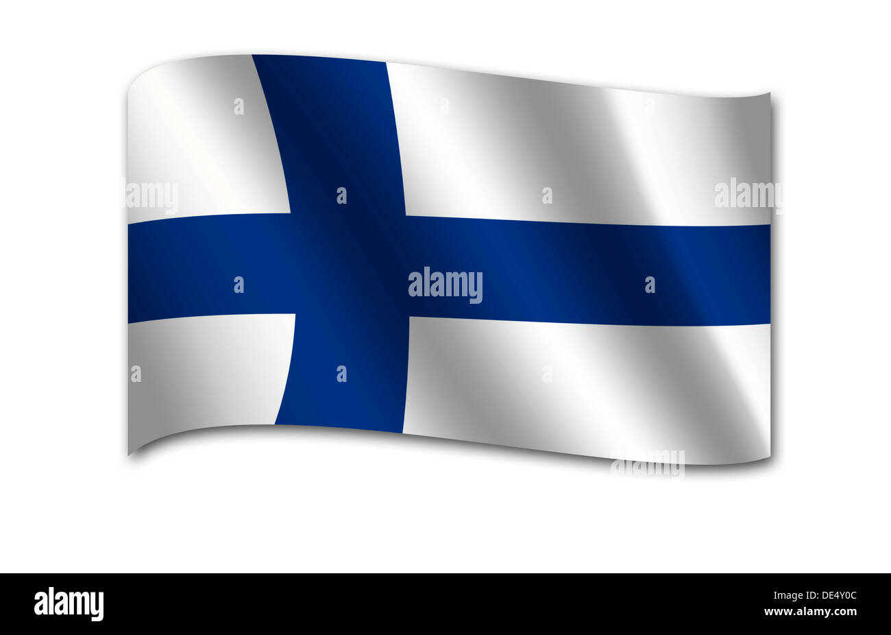 Drapeau de la Finlande Banque D'Images
