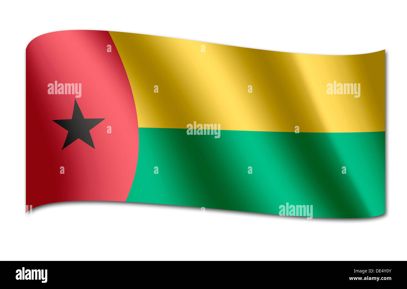Pavillon de la Guinée-Bissau Banque D'Images